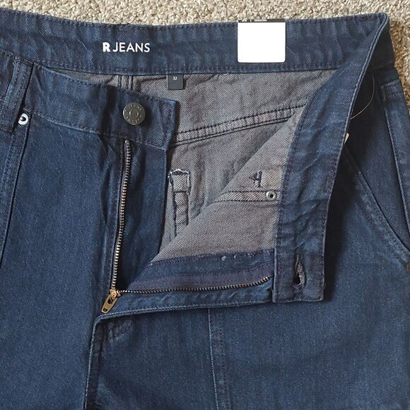 New With Tags Reitmans Size 32 Straight Leg Mid-Rise Utility Dark Denim‎ Jeans - Picture 11 of 16